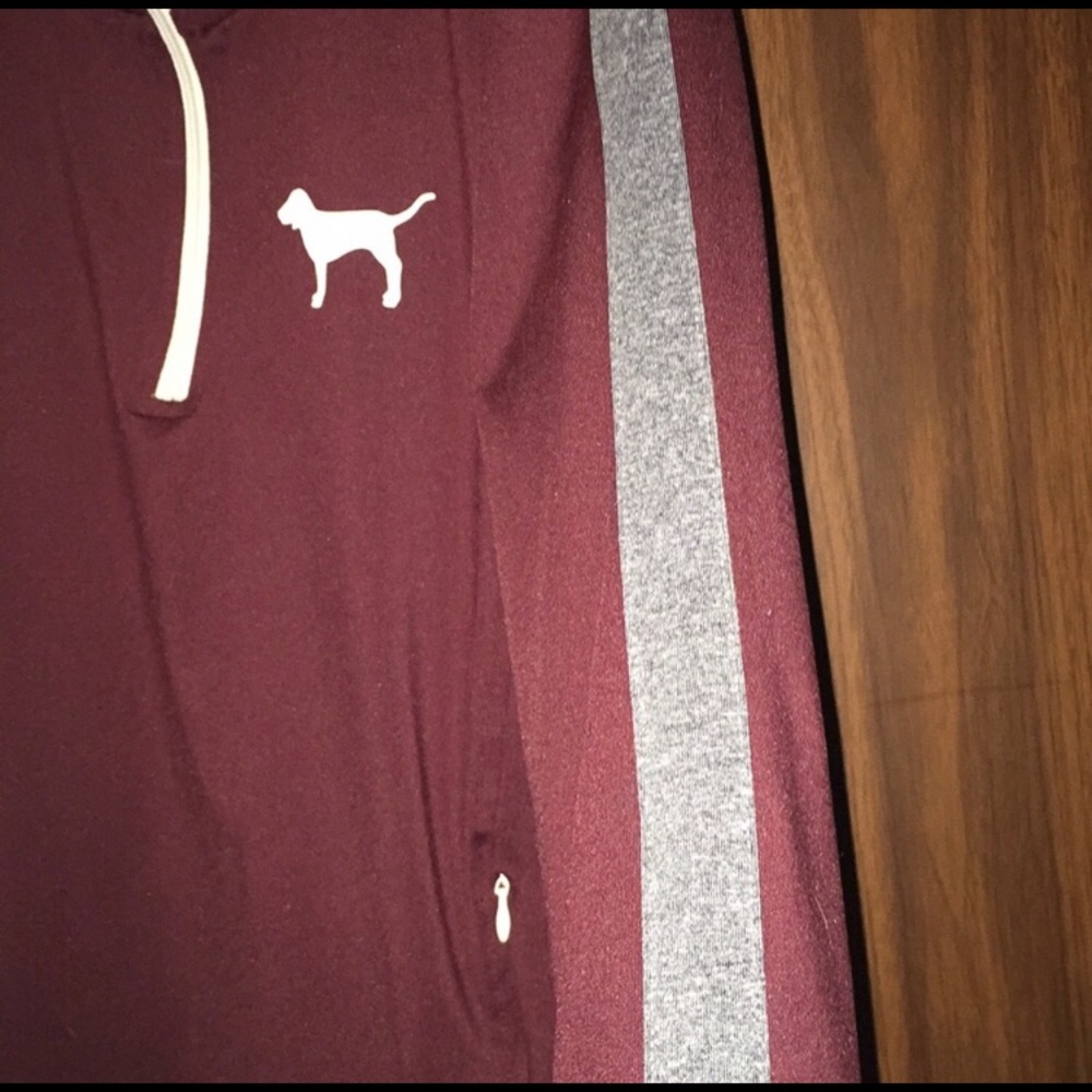 PINK ultimate half zip top